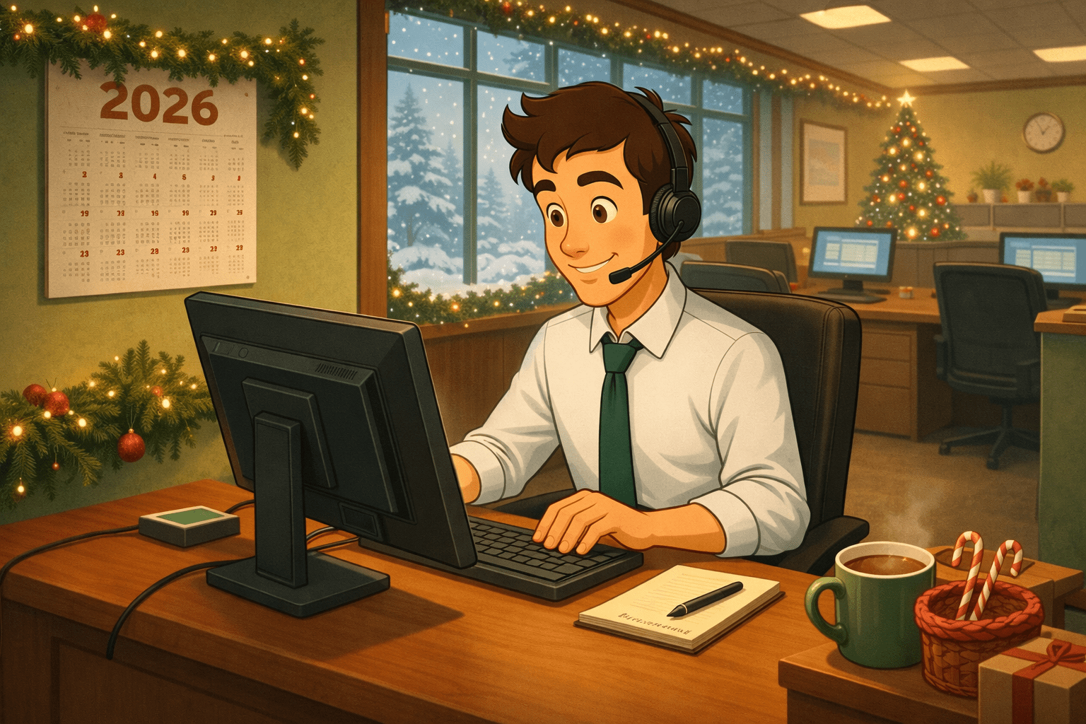 График работы службы поддержки в новогодние праздники 2025-2026 гг.